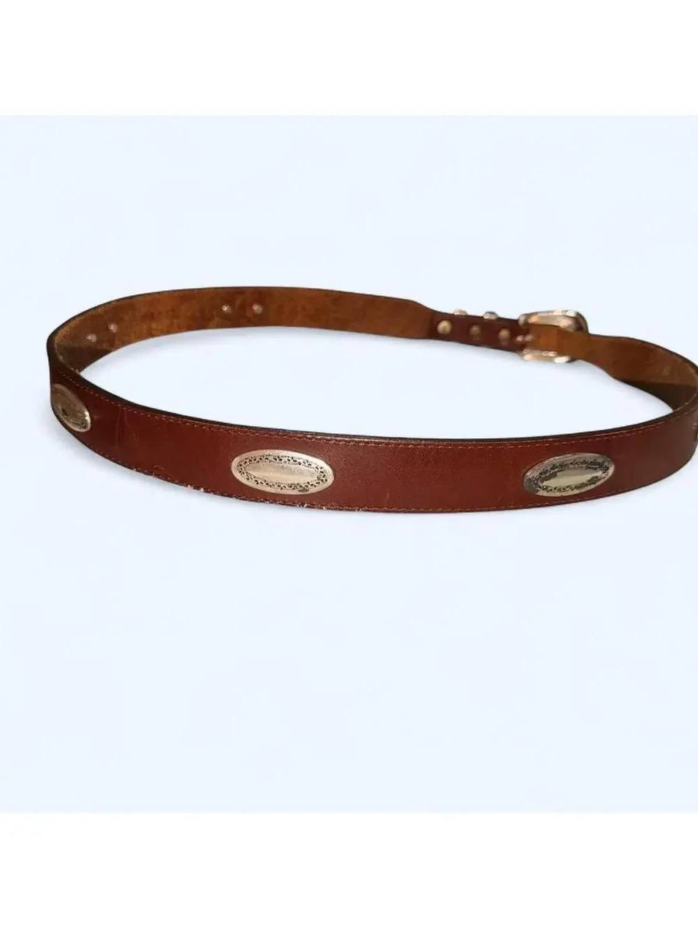 Brighton Men's Brown and Burgundy Belt